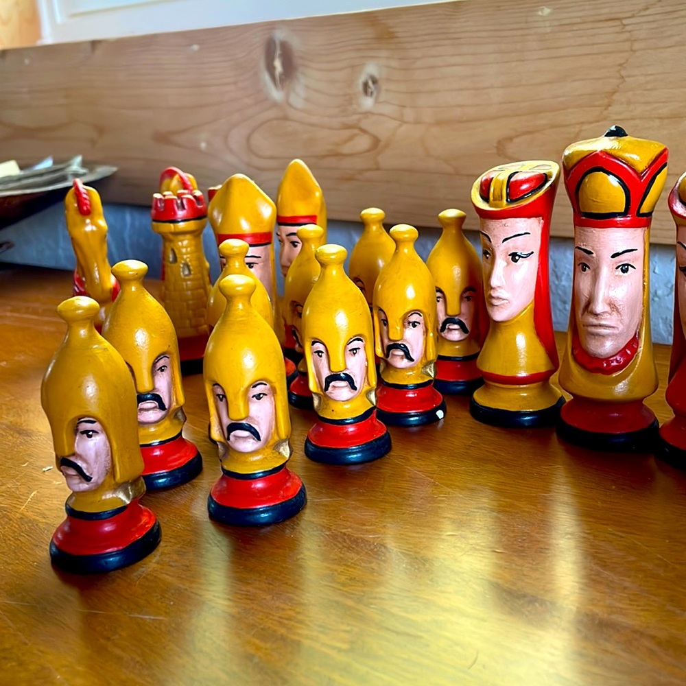 Ceramic, Hand Crafted Chess Pieces